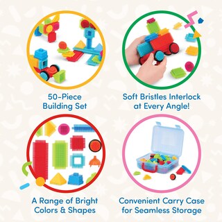 Foto 4 | Foto 4 | Bloques De Cerdas Battat De Building Blocks, 50 Unidades Con Funda De Transporte, 2 Unidades - Venta Internacional.