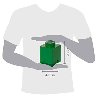 Foto 2 | Foto 2 | Caja De Almacenamiento Room Copenhagen Lego Storage Brick 1, Color Verde Oscuro - Venta Internacional.