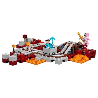 Foto 2 | Foto 2 | Juguete Lego Minecraft The Nether Railway 21130 Con Steve Y Zombi - Venta Internacional.