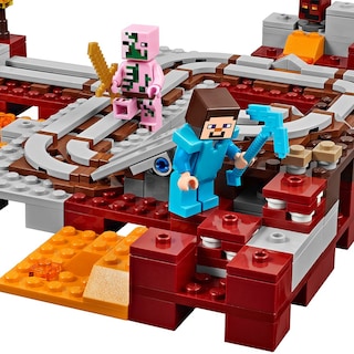 Foto 3 | Foto 3 | Juguete Lego Minecraft The Nether Railway 21130 Con Steve Y Zombi - Venta Internacional.