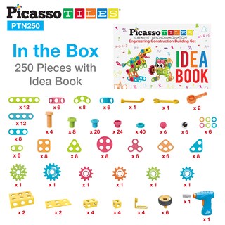 Foto 6 | Foto 6 | Juguete De Aprendizaje Stem Building Block Picassotiles, 250 Unidades, Para Mayores De 3 Años - Venta Internacional.