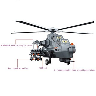 Foto 5 | Foto 5 | Set De Bloques De Construcción Attack Helicopter Air Force 283 Piezas - Venta Internacional.