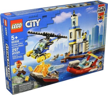 Foto 1 | Foto 1 | Juego de Bloques Lego City 60308 Policías y Bomberos: Misión en la Costa