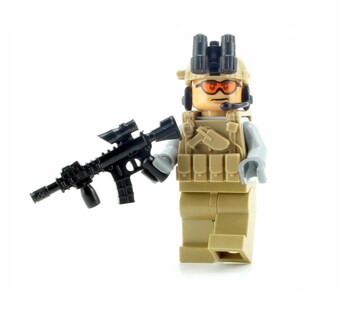 Foto 1 | Foto 1 | Minifigura Battle Brick Tan Army Soldier Con Accesorios - Venta Internacional.