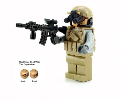 Foto 2 | Foto 2 | Minifigura Battle Brick Tan Army Soldier Con Accesorios - Venta Internacional.