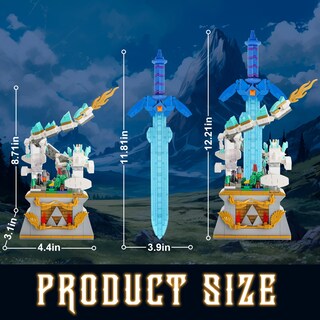 Foto 6 | Foto 6 | Set de Bloques de Construcción Sillbird Botw Glowing Master Sword 684 Piezas - Venta Internacional