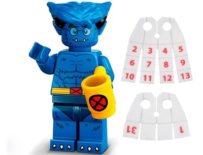 Foto 1 | Foto 1 | Minifigura Lego Marvel Series 2 Beast Con Capas De Hombre Con Calendario - Venta Internacional