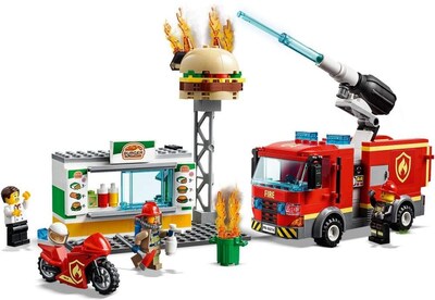 Foto 3 | Foto 3 | Kit de Construcción Lego City Burger Bar Fire Rescue 60214 (327 Piezas) - Venta Internacional