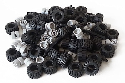 Foto 1 | Foto 1 | Lote de Ruedas Lego City 40 Neumáticos Negro - Venta Internacional