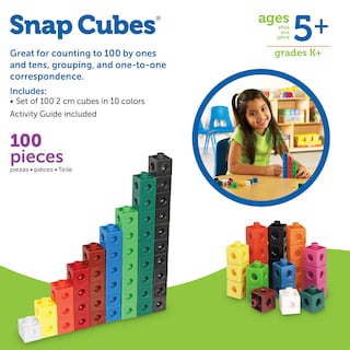 Foto 6 | Foto 6 | Counting Toy Learning Resources Snap Cubes, 100 Piezas, Más De 5 - Venta Internacional.