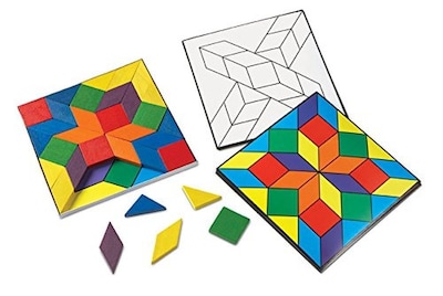 Foto 4 | Foto 4 | Recursos De Aprendizaje De Bloques De Parquet Con 20 Tarjetas Con Patrones - Venta Internacional.