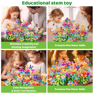 Foto 3 | Foto 3 | Juguetes De Construcción De Jardines Con Flores Doloowee, 184 Unidades, Para Niñas De 3 A 7 Años - Venta Internacional.