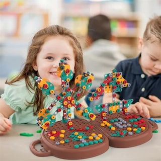 Foto 5 | Foto 5 | Caja De Herramientas Magic Montessori Play Con Taladro Eléctrico Bear Brown - Venta Internacional.