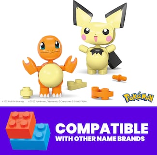 Foto 2 | Foto 2 | Set De Juguetes De Construcción Mega Pokémon Pichu & Charmander Con 40 Piezas - Venta Internacional.