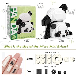 Foto 2 | Foto 2 | Juego De Bloques De Construcción Qlt Qiaoletong Cute Panda 1325 Piezas - Venta Internacional.