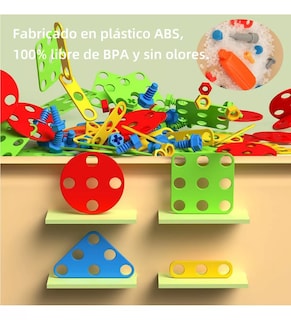 Foto 2 | Foto 2 | Kit De Herramientas 230pzs Juguete Bloques Infantil De Niños Verde Limon