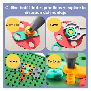 Foto 3 | Foto 3 | Kit De Herramientas 230pzs Juguete Bloques Infantil De Niños Verde Limon