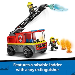 Foto 5 | Foto 5 | Camión Lego City Fire Ladder De Juguete Con 2 Minifiguras De Bombero - Venta Internacional.