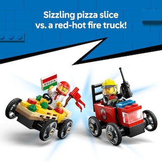 Foto 3 | Foto 3 | Construyendo Un Coche De Carreras Lego City Pizza Contra Fire Truck De Juguete Durante Más De 5 Años - Venta Internacional.