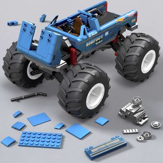 Foto 4 | Foto 4 | Set De Construcción De Juguetes Fisher-price Mega Hot Wheels Bigfoot 1:18 - Venta Internacional.