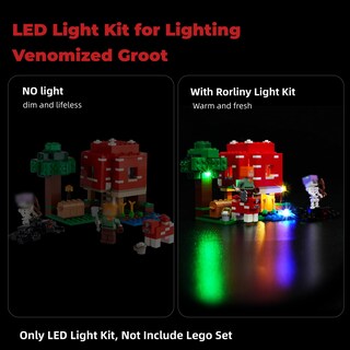 Foto 3 | Foto 3 | Kit De Luces Led Rorliny Para Lego Minecraft The Mushroom House - Venta Internacional.