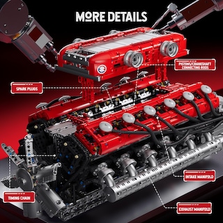 Foto 5 | Foto 5 | Kit de Modelo de Motor Mould King V12 Engine 3472 Piezas para Niños y Adultos - Venta Internacional