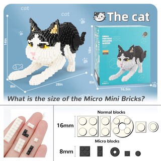 Foto 2 | Foto 2 | Bloques De Construcción Qlt Qiaoletong Cat Mini 1390 Unidades Para Niños Mayores De 10 Años - Venta Internacional.