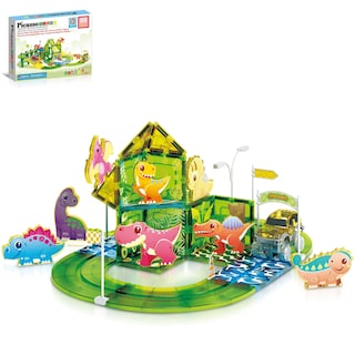 Foto 1 | Foto 1 | Teja Magnética Con Diseño De Dinosaurio De Toy Picassotiles, Pista De Carreras, Ptr02 - Venta Internacional.