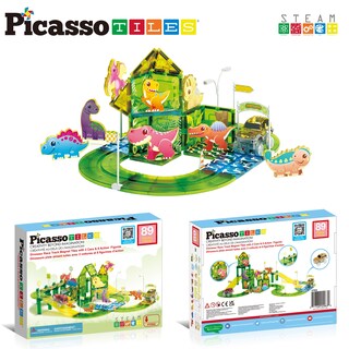 Foto 2 | Foto 2 | Teja Magnética Con Diseño De Dinosaurio De Toy Picassotiles, Pista De Carreras, Ptr02 - Venta Internacional.
