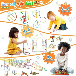 Foto 4 | Foto 4 | Juguetes De Construcción Stem Straw Constructor Toys Giibro, 1200 Piezas - Venta Internacional.