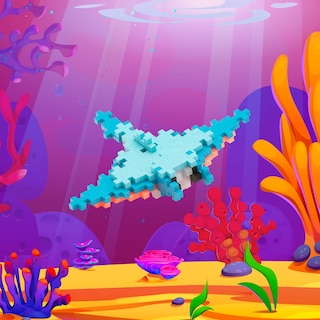 Foto 3 | Foto 3 | Juego De Bloques De Construcción De Rompecabezas 3d Plus Plus Manta Ray Kids 5+ - Venta Internacional.