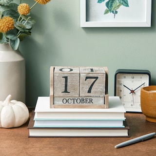 Foto 3 | Foto 3 | Calendario De Madera Con Bloques Perpetuos, Estilo Vintage De Juvale - Venta Internacional.