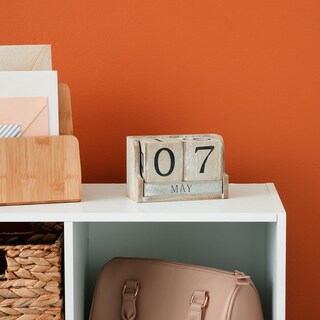 Foto 5 | Foto 5 | Calendario De Madera Con Bloques Perpetuos, Estilo Vintage De Juvale - Venta Internacional.