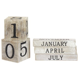 Foto 7 | Foto 7 | Calendario De Madera Con Bloques Perpetuos, Estilo Vintage De Juvale - Venta Internacional.