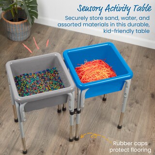 Foto 4 | Foto 4 | Mesa De Juego Ajustable Con Arena Y Agua Ecr4kids, 2 Estaciones, Gris - Venta Internacional.