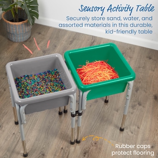 Foto 4 | Foto 4 | Mesa De Juego Ajustable Con Arena Y Agua Ecr4kids, 2 Estaciones, Gris Y Esmeralda - Venta Internacional.