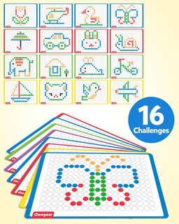 Foto 2 | Foto 2 | Tablero De Dibujo Magnético Coogam, Tamaño Grande, Con Bolígrafo Y Cuentas Con Puntos, De 3 A 6 Años - Venta Internacional.