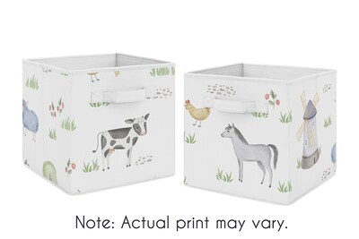 Foto 7 | Foto 7 | Cubos De Almacenamiento Sweet Jojo Designs Farm Animals X2 - Venta Internacional.
