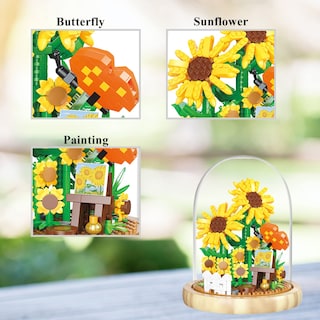 Foto 3 | Foto 3 | Juego De Bloques De Construcción Oltlyunh Mini Bricks Con Forma De Ramo De Flores - Venta Internacional.
