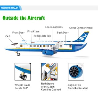 Foto 5 | Foto 5 | Bloques De Construcción Toy Sluban Aviation Airbus Plane 463 Piezas - Venta Internacional.