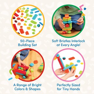 Foto 2 | Foto 2 | Set De Juego Building Blocks Battat Bristle Blocks De 50 Piezas Para 2 Años O Más - Venta Internacional.