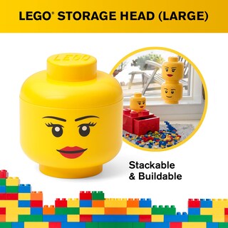Foto 6 | Foto 6 | Cabezal De Almacenamiento Lego Room Copenhagen Large Girl Amarillo - Venta Internacional.