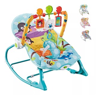 Foto 1 | Foto 1 | Mecedora De Bebé Musical Con Juegos Color Azul-verde Turquesa