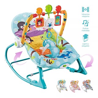 Foto 2 | Foto 2 | Mecedora De Bebé Musical Con Juegos Color Azul-verde Turquesa