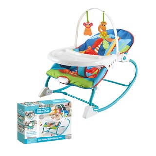 Foto 1 | Foto 1 | Silla Mecedora Para Bebé Con Asiento Acolchonado Bandeja Y Juguetes Colgantes
