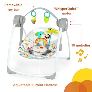 Foto 2 | Foto 2 | Baby Swing Bright Starts Playful Paradise Portátil Compacto - Venta Internacional.