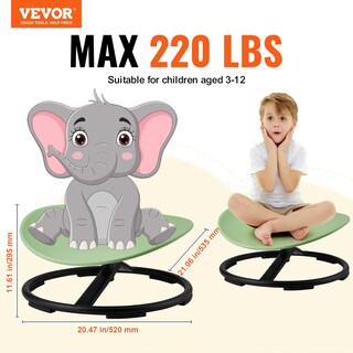 Foto 2 | Foto 2 | Silla Giratoria Vevor Kids Sensory Spinning De 100 Kg De Capacidad, Color Verde - Venta Internacional.