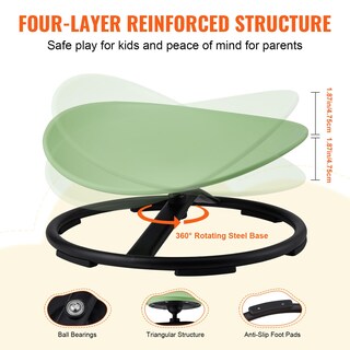 Foto 5 | Foto 5 | Silla Giratoria Vevor Kids Sensory Spinning De 100 Kg De Capacidad, Color Verde - Venta Internacional.