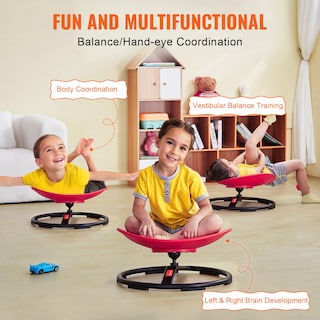 Foto 3 | Foto 3 | Silla Giratoria Vevor Kids Sensory Toy, 100 Kg De Capacidad, Color Rojo - Venta Internacional.