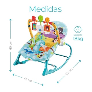 Foto 2 | Foto 2 | Silla Vibradora Mecedora De Bebe Musical Con Juegos Eo Safe Imports Esi-21003 Azul